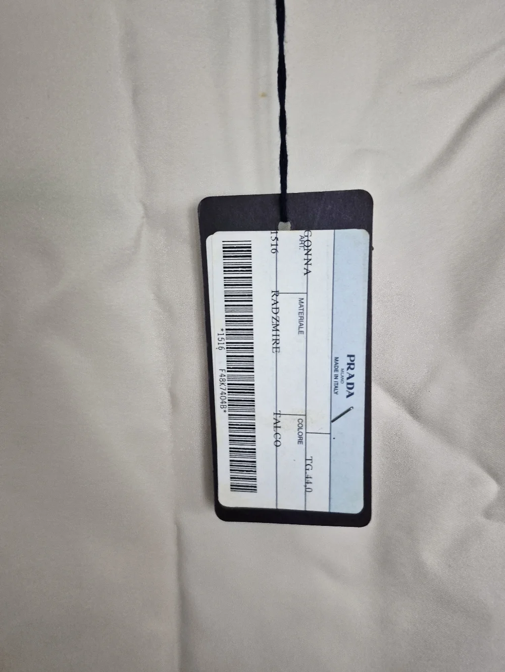 Vtg Prada Italy Talc Radzimir Silk Skirt Classic Party Retro Spring Summer Y2K - Picture 12 of 15